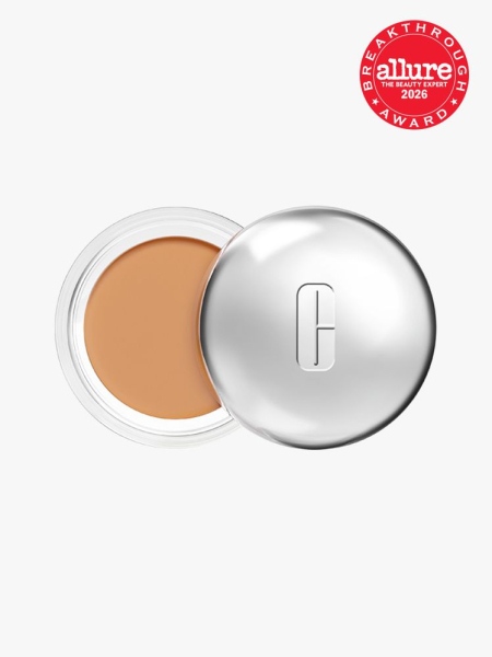 Clinique Daily Calm Makeup Balm in branded component on a light gray background with the 2026 best of beauty seal in the top right corner