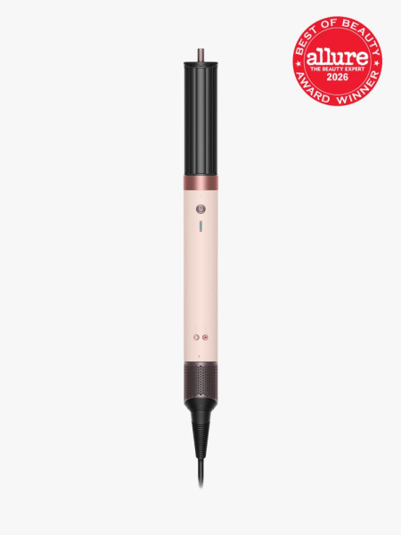 Ceramic Dyson Airwrap Co-anda2x Pink with Allure Best of Beauty stamp in top right corner on a light gray background